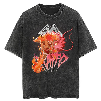 Hip Hop Streetwear T Shirt Japanese Anime Naruto Print T-Shirt Men Harajuku Cotton Tshirt Summer Short Sleeve Tops Tees