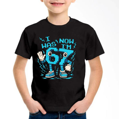 New Funny Six Seven Italian Brainrot 67 Number Graphic Print T-Shirt Boy/Girl Summer Short Sleeved Kids Comfortable Tshirt Top