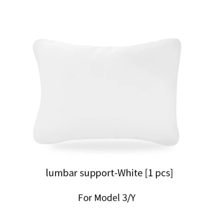 Tesla Neck Pillow – Soft Car Seat Cushion with Premium Nappa Leather & Elastic Strap