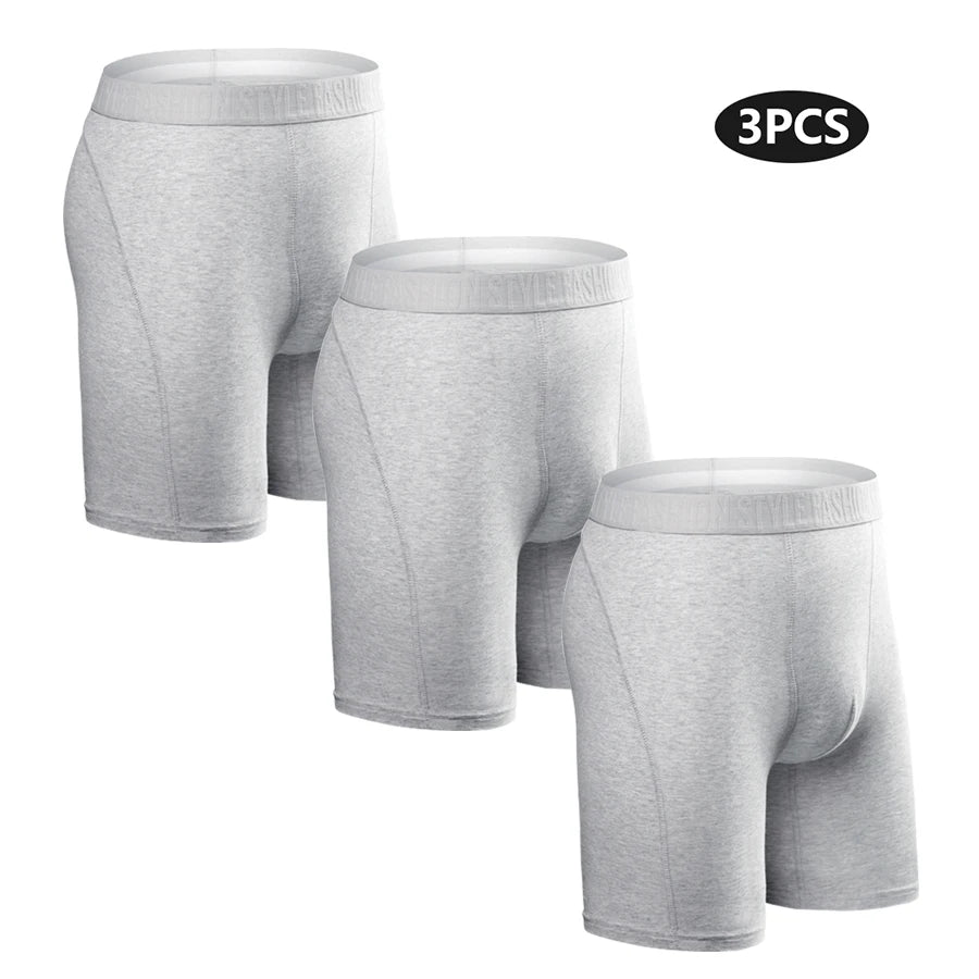 Mens Cotton Boxer Briefs - 3 Pack Comfortable Underwear