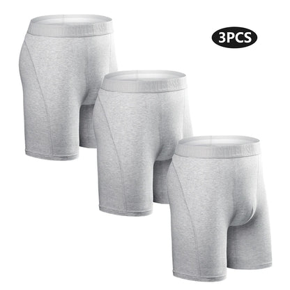 Mens Cotton Boxer Briefs - 3 Pack Comfortable Underwear
