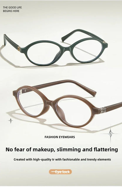 Oval Reading Glasses - Classic Oval Frames With Photochromic Lenses For Women Small Frames