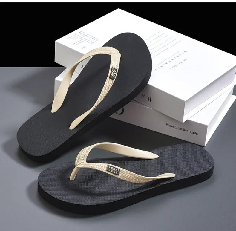 Men's Minimalist Flip Flops  Summer Fashion Outdoor Anti Slip Wear-resistant Sports Sandals with Soft Beach Casual Shoes