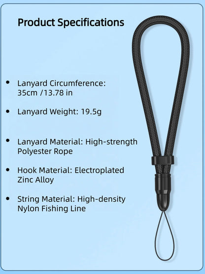 Multifunctional Mobile Phone Strap Bullet Shaped Phone Case Short Rope Adjustable Length Lanyard for Earphones and U-disk