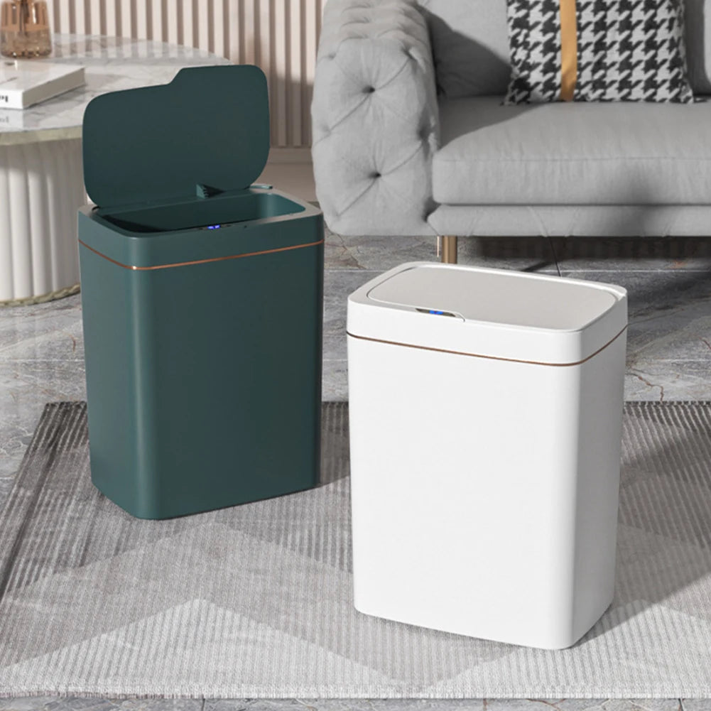 Smart Sensor Touchless Trash Can - Waterproof Electric Garbage Bin for Kitchen  Bathroom