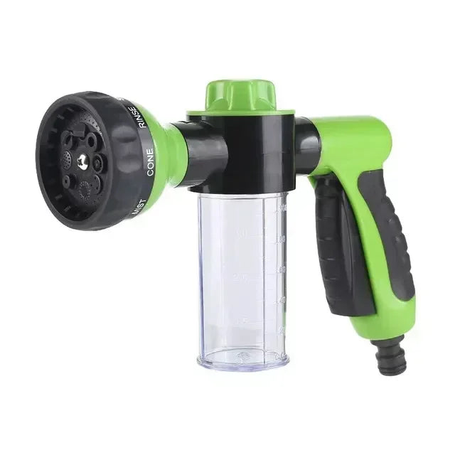 New High Pressure Foam Water Gun 8 In 1 Garden Watering Hose Nozzle Sprinkler Soap Dispenser Pet Shower Spray Gun Car Wash Tool