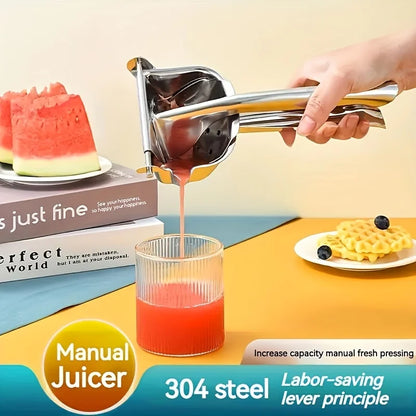 Manual Juice Squeezer - 304 Stainless Steel Juicer | Durable Kitchen Gadget