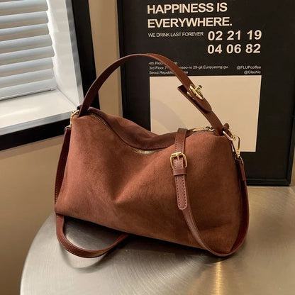 Retro Shoulder Bag – Women's Tote Bag With Large Capacity | Zipper Closure
