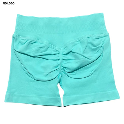 Women Sports Shorts - Low Waist Elastic Band Gym Biker Scrunch Fitness 4.5''