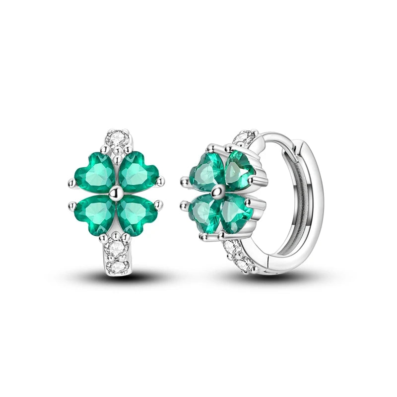 Sterling Silver Hoop Earrings – Zirconium Star Drop Style For Women’s Anniversary Jewelry Gift