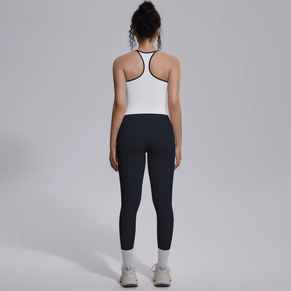 Quick Drying Legging Outdoor Running Yoga Set for Womans High Waisted Push Up Female Pants Gym Sexy Beautiful Back Vest Yoga Set