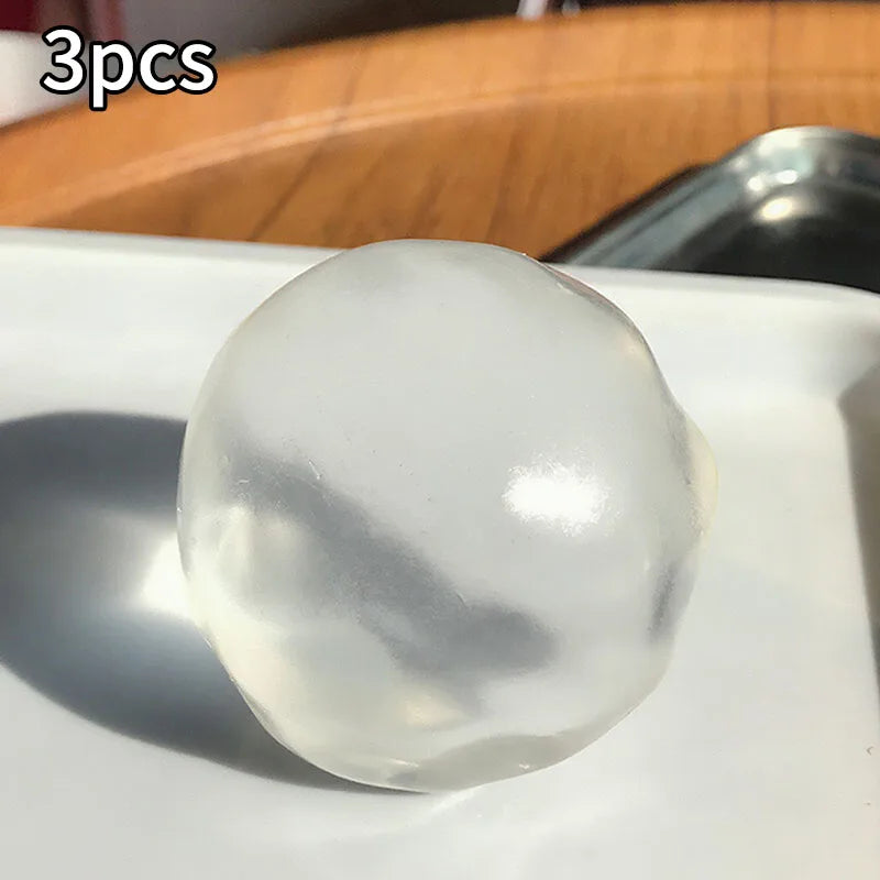 1/3pcs Cute Translucent Coconut Oil Squeeze Ball Appearance Plasticity Slow Rebound Stress Relief Fidget For Kids & Adult 6*6CM