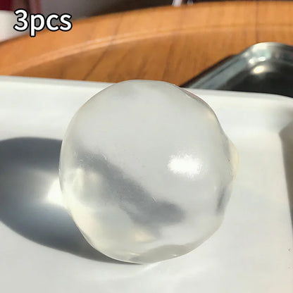 1/3pcs Cute Translucent Coconut Oil Squeeze Ball Appearance Plasticity Slow Rebound Stress Relief Fidget For Kids & Adult 6*6CM