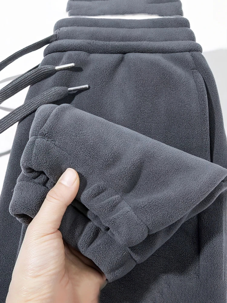 Winter Warm Fleece Jogger Pants Men Thicken Autumn Sport Jogging Sweatpants Outdoor Walking Casual Gary Trousers