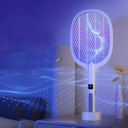 Electric Fly Swatter Rechargeable Electric Mosquito Killer Lamp Bug Zapper Racket Anti Mosquitoes Trap Lamp for Indoor Outdoor