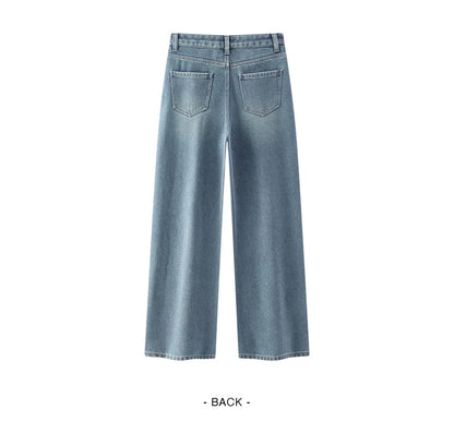 Semir Jeans Women Wide Leg Fleece Lined Comfortable High Waist Winter 2025 New Floor-Length Pants with Leg-Elongating Effect