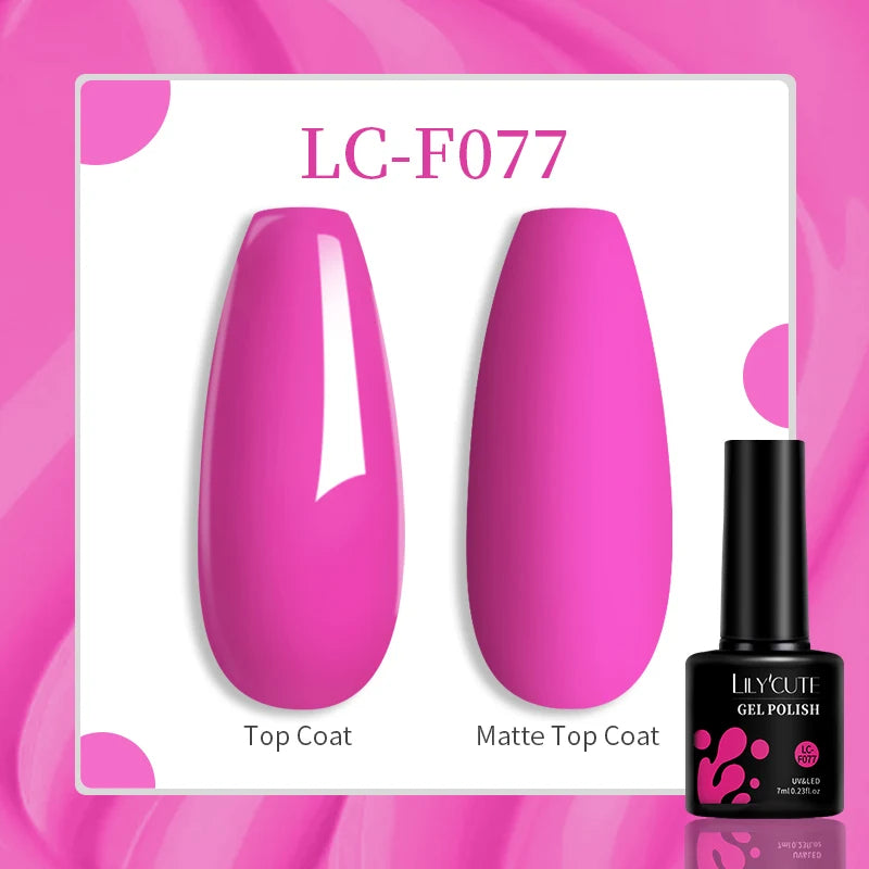 Gel Nail Polish - LILYCUTE UV Gel Varnish 7ML | Soak Off, Long Lasting Colors