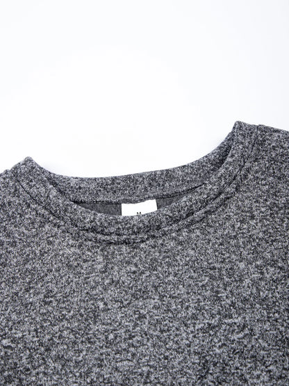 Men's Warm Crew Neck Sweatshirt Fleece Lined Thermal Pullover Autumn Winter Fashion Casual Sweater Loose Knit Long Sleeve Hoodie