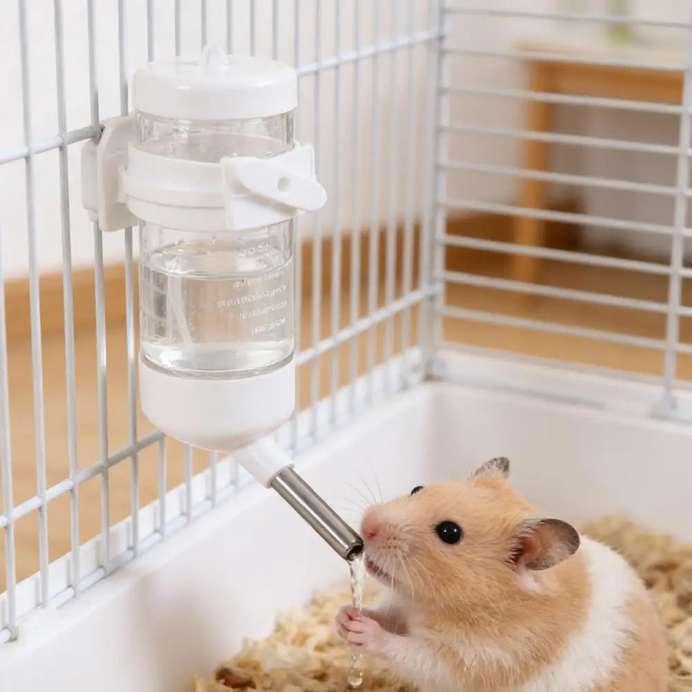 Hanging Hamster Drinker Water Bottle Dispenser Feeder Hanging Pet Dog Guinea Pig Squirrel Rabbit Drinking Head Pet Drinker Stand