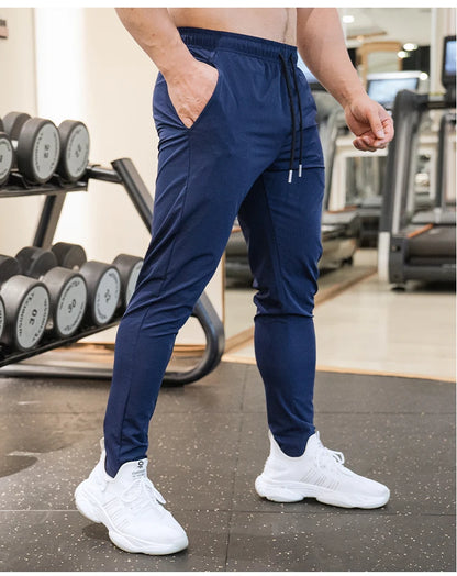Ice Silk Sweatpants Men's Summer Ultra-thin Cooling Dry Fit Sports Pants Running Breathable Trousers Casual Fitness Leg