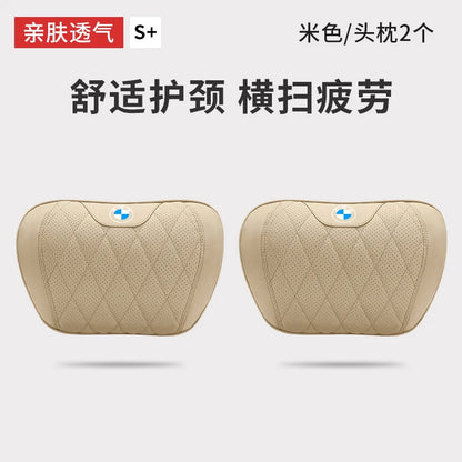 BMW Car Neck Pillow - Memory Foam Headrest Cushion | Waist Support Pillow