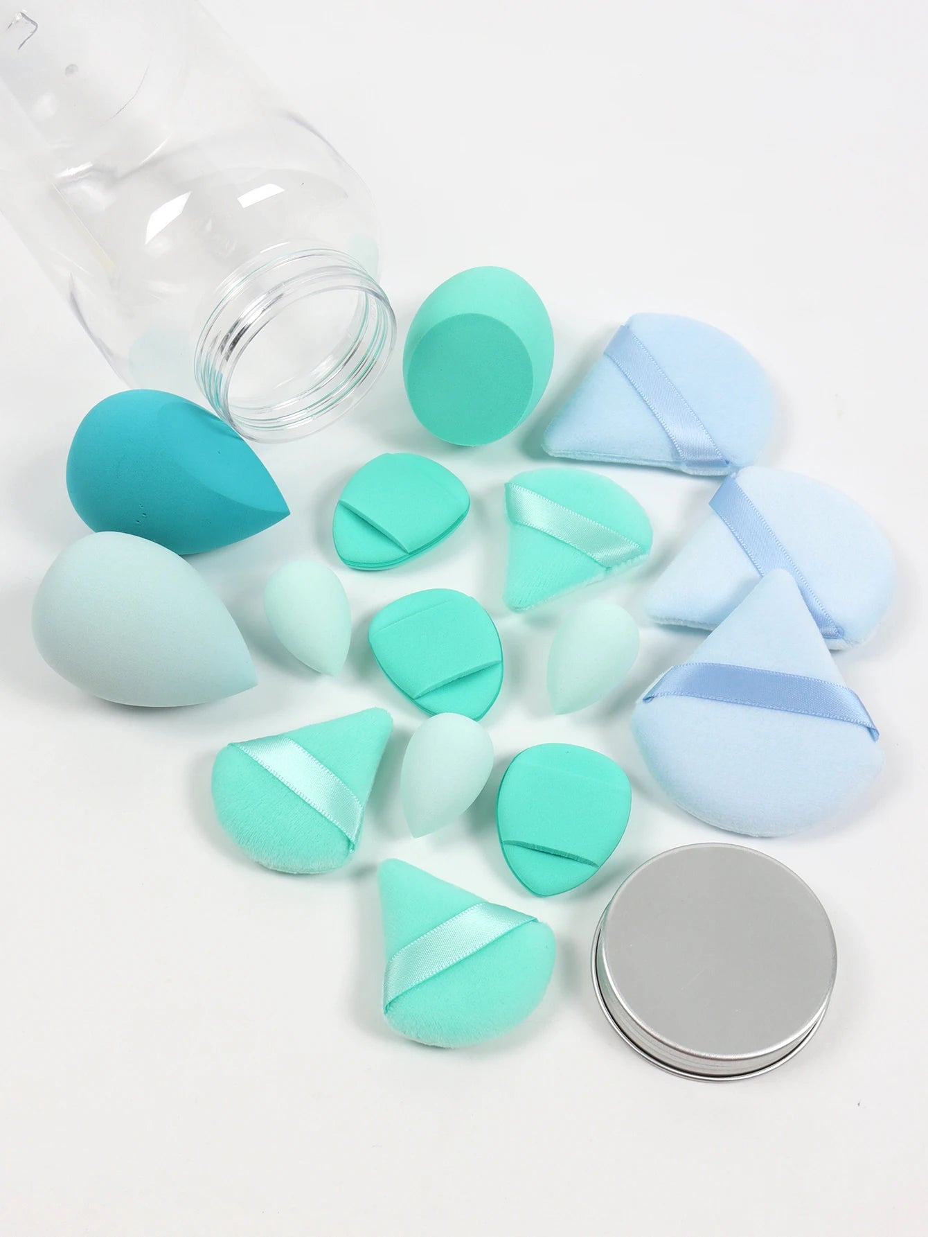 Cosmetic Powder Puffs – Loose Powder Puff Combo with Mini Makeup Egg Set & Air Cushion