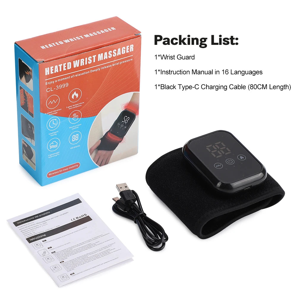 Electric Heating Wrist Brace | Rechargeable Wristband With Hot Compress & Thermal Wrist Support