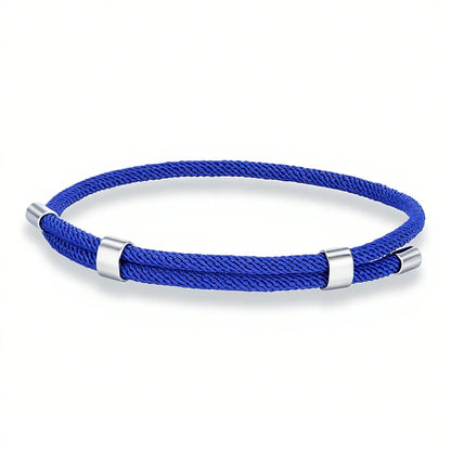 MKENDN Simple Style Men Women Bracelet 3mm Durable Marine Rope With Polished Steel Closure Jewelry Summer Beach Gifts