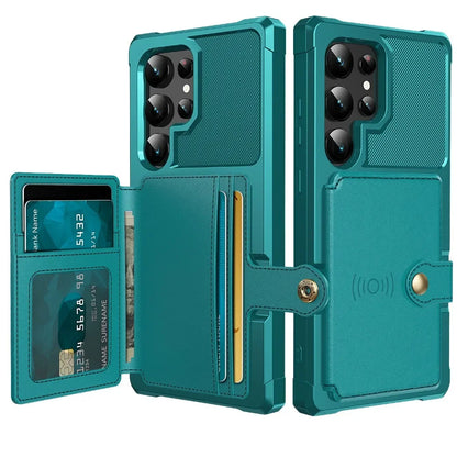 Card Wallet Case for Samsung Galaxy S24 S23 FE S25 Plus S22 S21 S26 Ultra A17 A37 A56 A36 A55 A35 A15 A54 A34 A52S A05S A05 A16