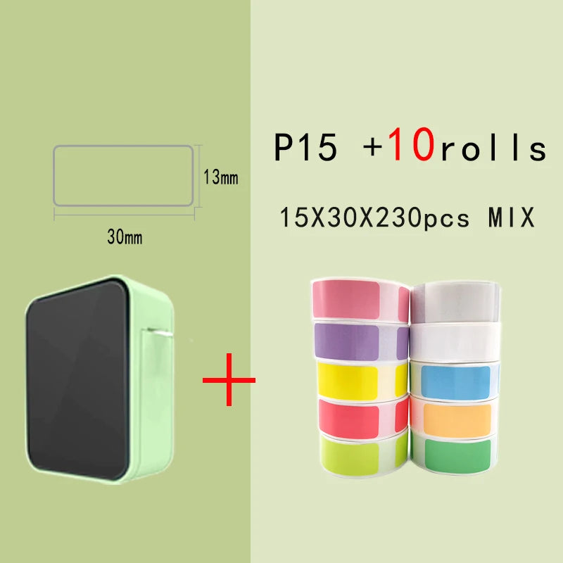 P15 Network Cable Label Printer Mini Wireless Bluetooth Labeling Machine similar as D110 Handheld Printer  Thermal  Price Label