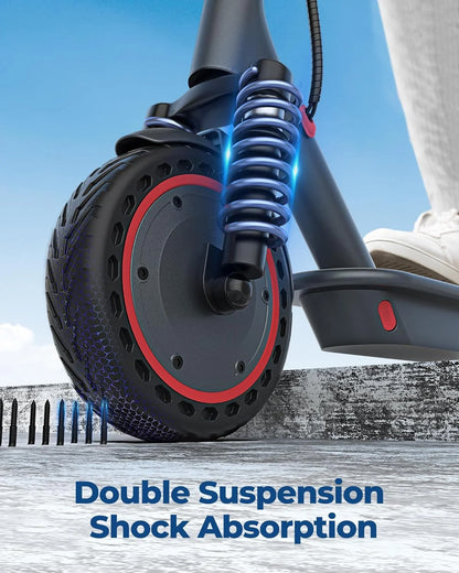 AOVOPRO AP07 Electric Scooter 10.5Ah 19mph APP Smart Control Scooter 8.5inch 23miles Max Range Double shock absorption for Adult