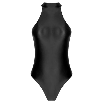 Formal Gymnastics One-Piece Swimming Suit, Sleeveless, Stand-Up Collar, High Hip Gymnastics Suit, Tight Yoga One-Piece Dress