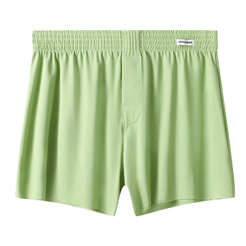 Mens Boxer Shorts Large Size - Ice Silk Breathable Sleepwear Pants | Loose Fit Boxers