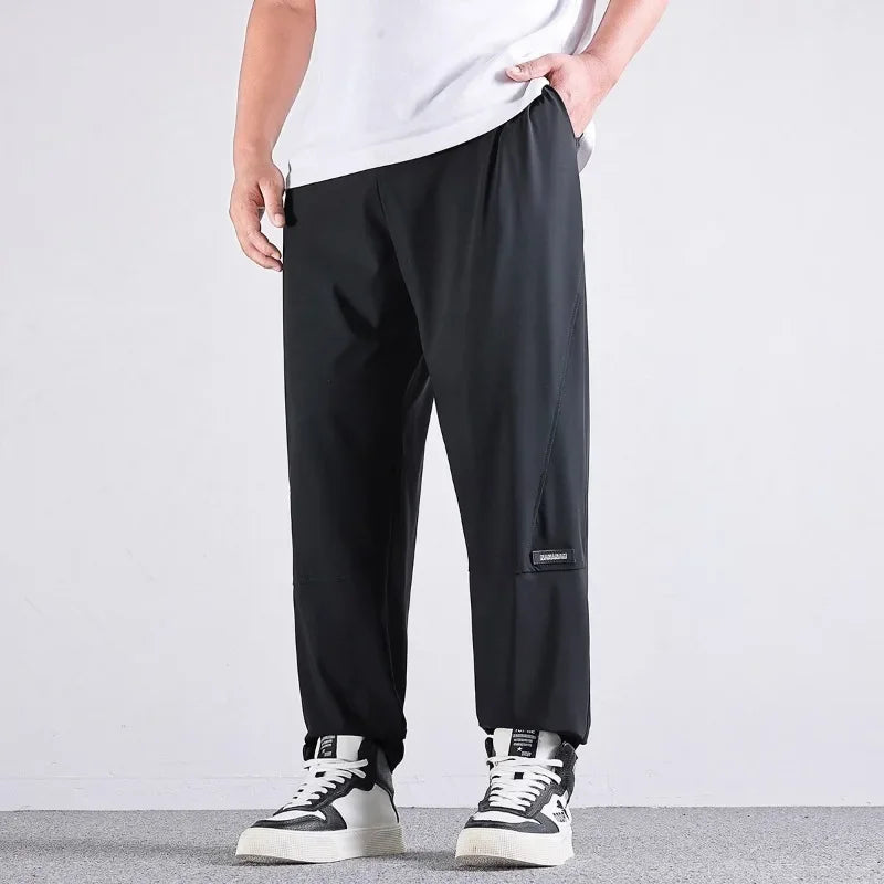 10XL Casual Pants Mens Straight Loose Trousers Men Clothing Elastic Waist Quick Dry Pants Summer Fashion Oversized Joggers Pants