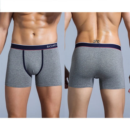 Mens Cotton Boxer Shorts - 4-Pack Underwear Set Soft and Comfortable