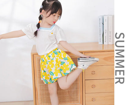 Kids Girls Skirt Shorts Summer Cotton Breathable Kids Skirt Pants Casual Baby Bloomers Children Short Pants Baby Stuff