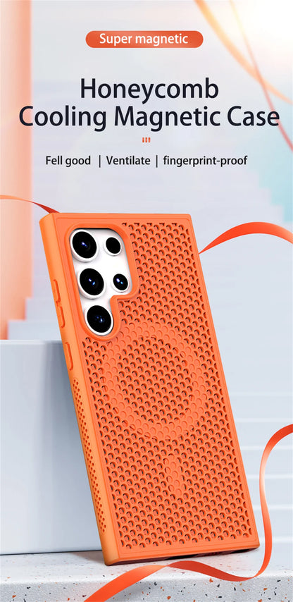 Magnetic For Magsafe Heat Dissipation Phone Case For Samsung S26 S25 S24 S23 Ultra S22 Plus FE Luxury Shockproof Protector Cover