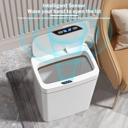 Smart Sensor Touchless Trash Can - Waterproof Electric Garbage Bin for Kitchen  Bathroom