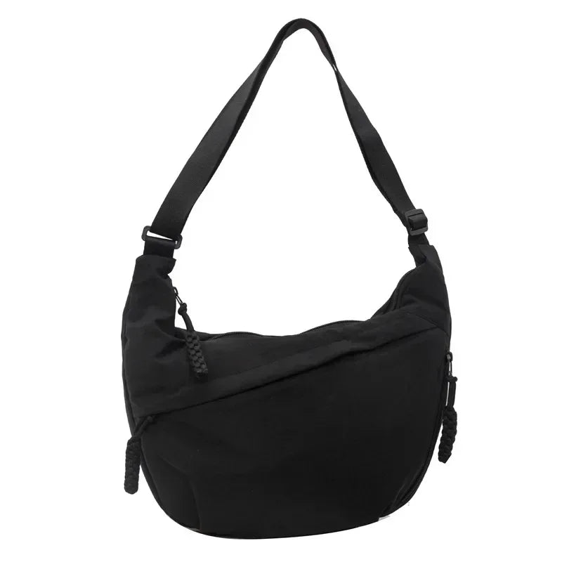 Women Shoulder Bag – Soft Cloth Crossbody Handbag With Zipper Closure, Versatile Everyday Use