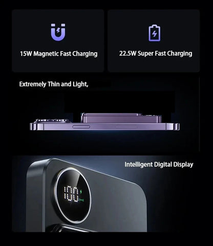 Magnetic Wireless Portable Power Bank 22.5W for MagSafe Fast Charging 10000mAh Battery Charger Cases for iphone Samsung Xiaomi