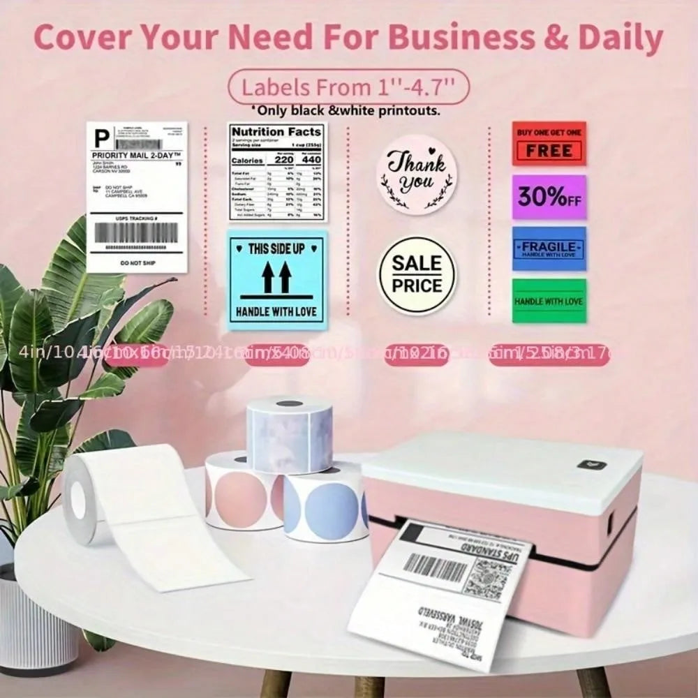 Marklife Thermal Label Printer Marker D200 Bluetooth Shipping Inkless Sticker Printer Compatible with iPhone Android Mac Window