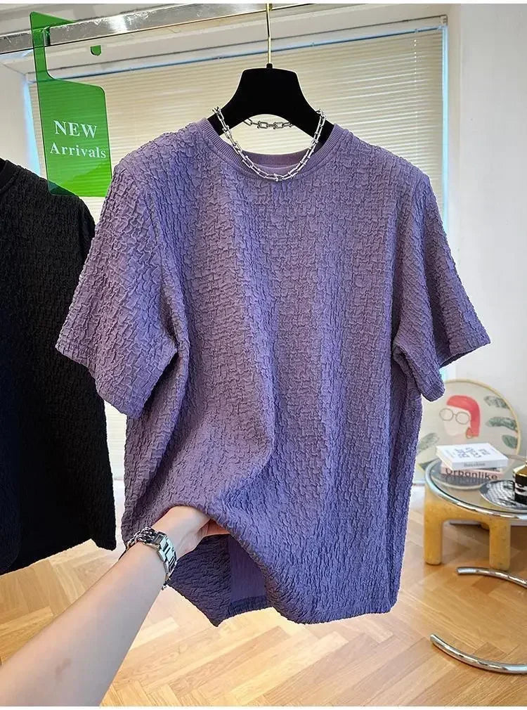 Men's Casual T-Shirt – Loose Breathable Quick-Dry Korean Top