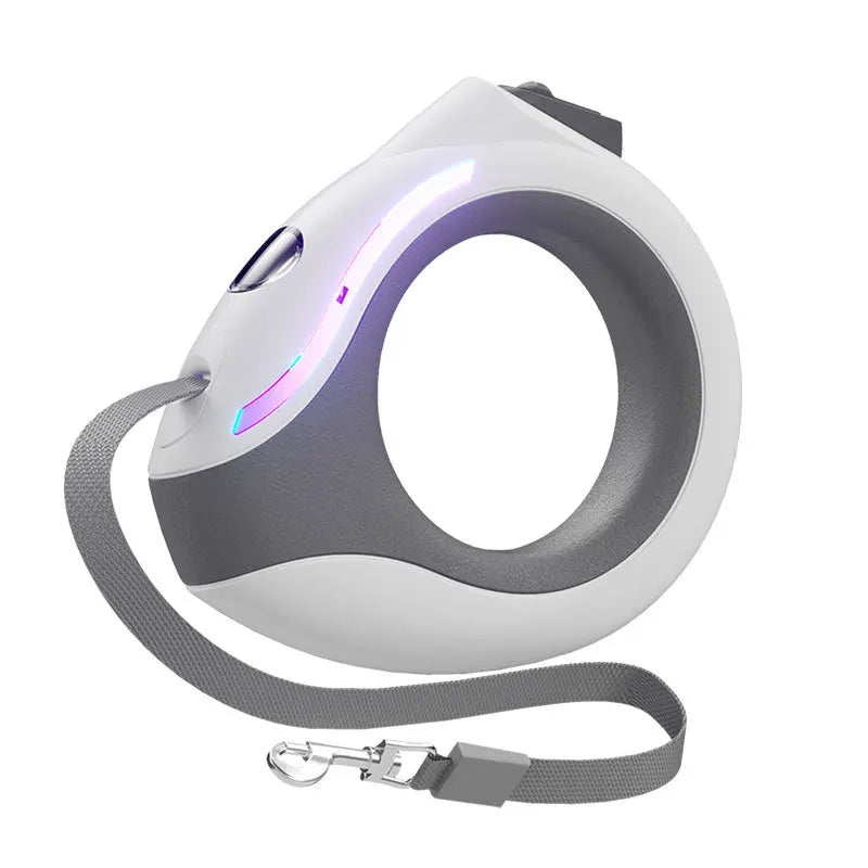 LED pet retractable leash wearable touch dimming suitable for small dogs, medium dogs and cats Pet supplies Luminous travel safe