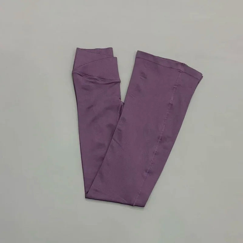 HISTELLO Vision Flare Leggings Seamless Yoga Stretchy Wide Leg Trousers Gym Running Workout Sports Clothing Quick Dry Breathable