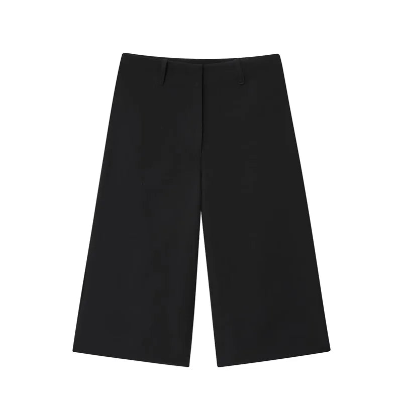 Women's Black Shorts – Cropped Casual Commuter Shorts
