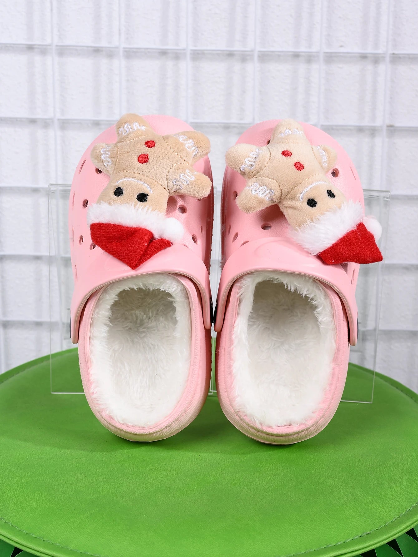 Children's Winter Slippers - Plush Soft EVA Sole Anti Slip Kids Indoor Shoes