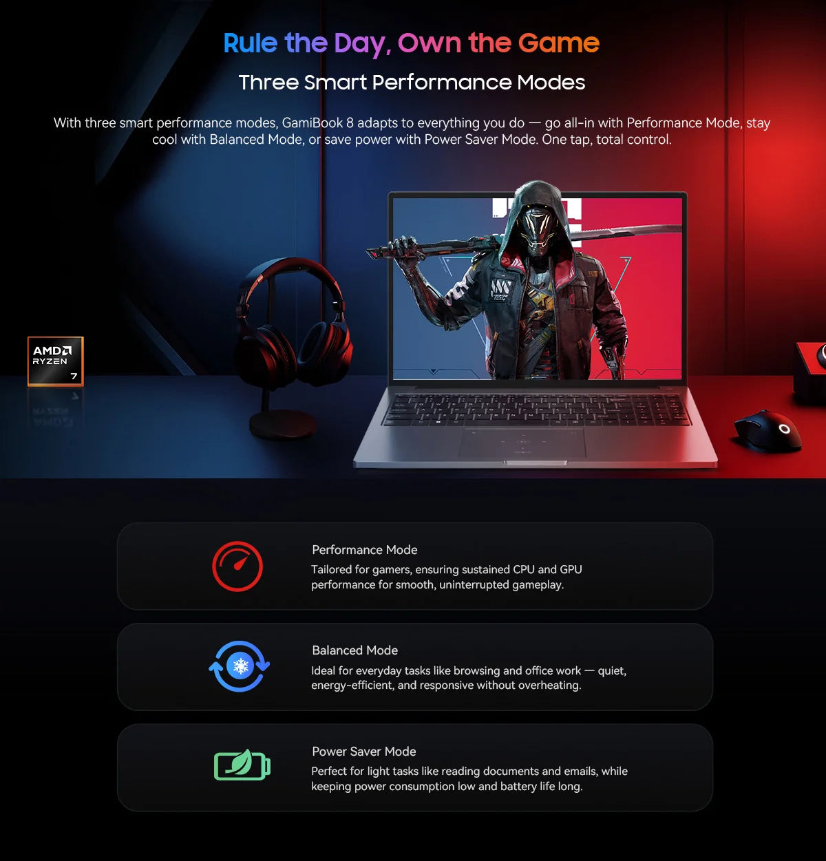 Blackview GamiBook 8 16 Inch Laptop - AMD Ryzen 7, 1920x1200 Display, Fast Charge Battery