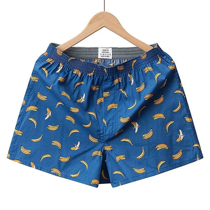 Men's Boxer Shorts Men Underwear 100% Cotton Loose Short Home Wear Comfortable Boxer Short Printed Men's Underwear Men Boxerpure