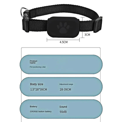 Pet GPS Tracker with Adjustable Collar Cat Locator Smart Pet Locator for Cats and Dogs Smart GPS Trackers Cat Trackers