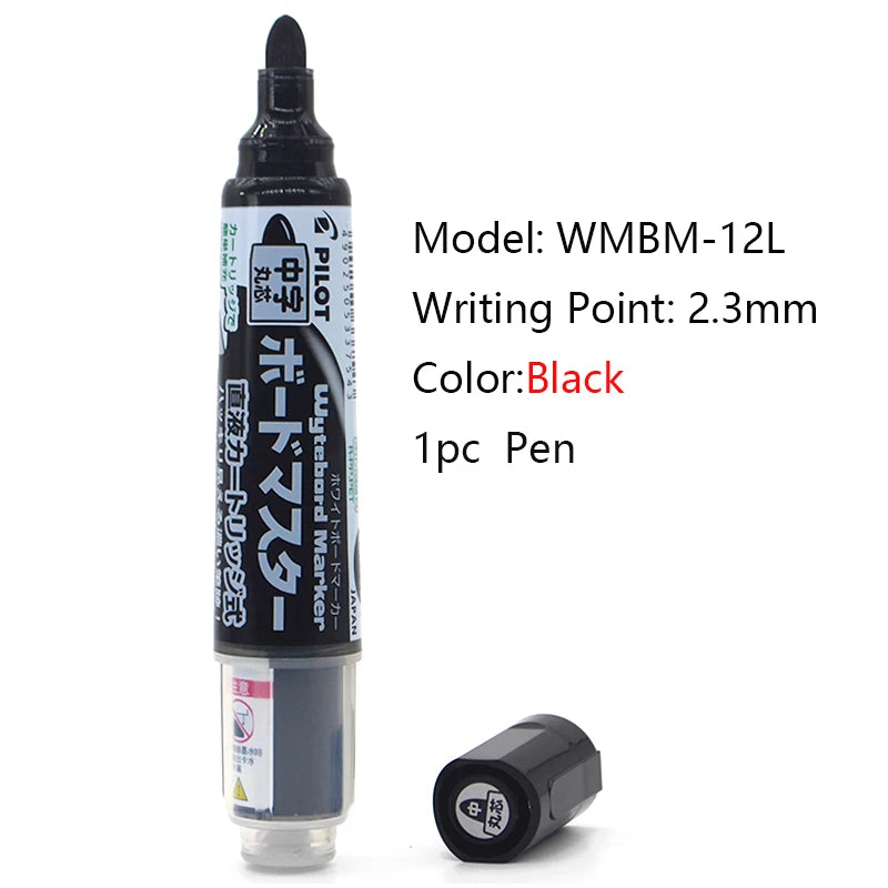 Pilot Whiteboard Marker Pen Stationery White Board Markers 1.7/2.2-5.2/2.3MM Tips Dry-Erase Refillable Liquid Ink School Office